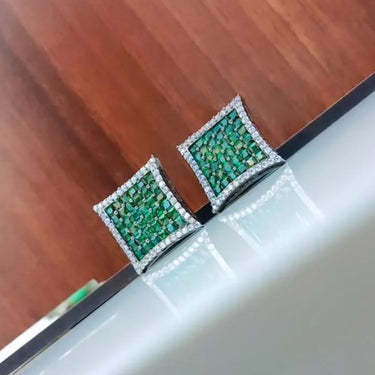 Emerald Stud Earrings Zayn Luxury Jewellery